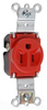 Duplex/Single Receptacle - 5261-RED - Hubbell Wiring Device-Kellems