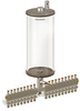 Levelux Clear View Multiple Feed Manual Lubricator, 1 gal Acrylic Reservoir, 19 Feeds, 1/4” OD Tube Outlets - B5178-128AB191W - Oil-Rite Corp.