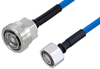 Plenum 4.1/9.5 Mini DIN Male to 7/16 DIN Female Low PIM Cable 24 Inch Length Using SPP-250-LLPL Coax , LF Solder - PE3C5854-24 - Pasternack
