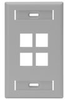 QuickPort Wallplates - 42080-4GS - Leviton Manufacturing