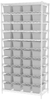 Akro-Mils Vantage 2000 lb Adjustable Gray Chrome Steel Open Adjustable Fixed Shelving System - 40 Bins - 2000 lb Total Capacity - AWS183630400 GREY - AWS183630400 GREY - R. S. Hughes Company, Inc.