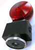 Flashing hazard lights with magnetic base -Red/Red Lens - Wide Load Towing Lights -- HDFL-RR