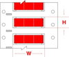 Brady Permasleeve B-7642 Red Polyolefin Thermal Transfer Die-Cut Thermal Transfer Printer Sleeve - 0.667 in Width - 0.622 in Height - 0.188 in Min Wire Dia to 0.32 in Max Wire Dia - Double-Side Printa - 662820-82389 - R. S. Hughes Company, Inc.