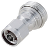 Low PIM QD 4.3-10 Male (Plug) to N Male (Plug) Adapter, Tri-Metal Plated Brass Body, High Temp, 1.25 VSWR - FMAD1180 - Fairview Microwave Inc.