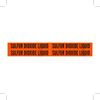 Brady B-946 Black on Orange Vinyl Self-Adhesive Pipe Marker - 1 1/8 in Height - 3/4 in Character Height - 7 in Length - Printed Msg = SULFUR DIOXIDE LIQUID - 7418-4 - 754473-68043 - R. S. Hughes Company, Inc.