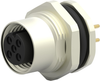 Sensor Connector, M12, Rcpt, 4Pos, Panel; Product Range Te Connectivity - 13AC0882 - Newark, An Avnet Company