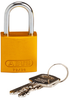 Brady Compact Aluminum Padlock Yellow Keyed Different - 133273 - Brady Corporation