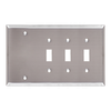 4-Gang 3 Toggle & 1 Blank Combination Wall Plates, Stainless Steel Standard Size Polished Finish - 76SBS - Suzhou Ele Mfg Co., Ltd.