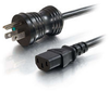 10ft 16 AWG Hospital Grade Power Cord (NEMA 5-15P to IEC320C13) - Black -- 2306-48007-010 - Image