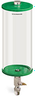 Green Color Key, Clear View Single Feed Manual Lubricator, 1 gal Acrylic Reservoir, 1/2” Male NPT - B5161-128AB4GW - Oil-Rite Corp.