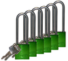 Green Aluminum Padlocks - 123313 - Brady Corporation