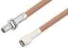 Slide-On BMA Plug Bulkhead to SMA Male Cable 36 Inch Length Using RG400 Coax - PE3C4955-36 - Pasternack