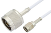 Reverse Polarity SMA Male to N Male Cable 24 Inch Length Using RG188 Coax - PE35225-24 - Pasternack
