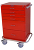 GP Line Six Drawer Cart with Key Lock Standard Package 6142 -- 6142