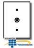 Leviton 1-Gang .406 Inch Hole Device Phone/Cable Wallplate - 80718 - TelephoneStuff.com