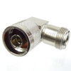 RA N Male (Plug) to N Female (Jack) Adapter, Nickel Plated Brass Body, 1.2 VSWR - SM4532 - Fairview Microwave Inc.