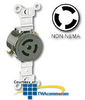 Leviton 15Amp Non-NEMA Single Flush Locking Receptacle -- 7582 - Image