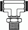 Tube to Pipe Swivel Branch Tee -- 272PP-02-02-02 - Image