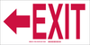 Brady B-120 Fiberglass Reinforced Polyester Rectangle White Exit Sign - 14 in Width x 7 in Height - TEXT: EXIT - 47035 - 754476-47035 - R. S. Hughes Company, Inc.