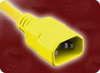 IEC-60320-C14 YELLOW to IEC-60320-C13 YELLOW HOME // Power Cords // IEC/Jumper Power Cords // Colored - 6250.024Y - Quail Electronics