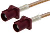Bordeaux FAKRA Plug to FAKRA Plug Cable 60 Inch Length Using RG316 Coax - PE38755D-60 - Pasternack