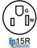 Leviton Duplex Receptacle, on 4" Cover -- 1228 - Image