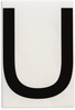 Brady Toughstripe B-514 Black Indoor Polyester Letter Label - 6 in Width - 8 in Height - 8 in Character Height - Printed Msg = U - 121811 - 754473-71042 - R. S. Hughes Company, Inc.
