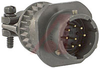 CONNECTOR,CABLE CONNECTING RECEPTACLE W/CABLE CLAMP,8#20 SOLDER PIN CONTACT -- 70010722