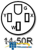 Leviton 50 Amp Straight Blade Receptacle - Industrial.. -- 279-IG - Image