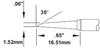 Metcal Smartheat Rework Cartridge SMTC-1167 - Hoof Tip - 0.65 in Tip Length - 0.06 in Tip Width - SMTC-1167 - R. S. Hughes Company, Inc.