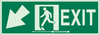 Brady Bradyglo B-347 Polyester / Polystyrene Rectangle Green Exit Sign - 14 in Width x 5 in Height - Glow in the Dark - TEXT: EXIT - 90921 - 754476-90921 - R. S. Hughes Company, Inc.