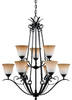 Large Chandeliers-Glass Shade - 353243 - Light Center (The)