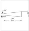Metcal Smartheat Soldering Cartridge SSC-774A - Conical Tip - 0.59 in Tip Length - 0.055 in Tip Width - SSC-774A - R. S. Hughes Company, Inc.