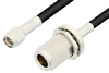 SMA Male to N Female Bulkhead Cable 6 Inch Length Using 53 Ohm RG55 Coax - PE34169LF-6 - Pasternack