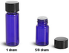 Blue Glass Vials w/ Orifice Reducer -- 4063-54B