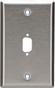 1-Port DB9 Single-Gang Stainless Steel Wallplate - WP070 - Black Box