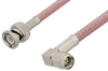 SMA Male Right Angle to BNC Male Cable 24 Inch Length Using RG303 Coax - PE39138-24 - Pasternack
