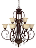 4140MBZ-272-CR Large Chandeliers-Glass Shade - 340401 - Capital Lighting, Inc.
