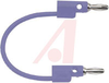 Patch Cord, Stack-Up Banana Plug Each End, 24 Inch, Violet - 70198450 - Allied Electronics, Inc.