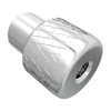 Captive Nut, 8-32 Thread, Thru Hole, Steel Ferrule, Aluminum Knob, Bright -- N7-72-10 - Image