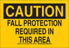 Brady B-401 Polystyrene Rectangle Yellow Personal Protection Equipment (PPE) Sign - 14 in Width x 10 in Height - TEXT: CAUTION - 129046 - 754473-77960 - R. S. Hughes Company, Inc.