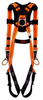 3M Ameba 1411F Orange 2XL Vest-Style Back Padding Body Harness - Polyester Webbing - 078371-63685 - 078371-63685 - R. S. Hughes Company, Inc.