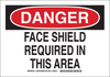 Brady B-401 Polystyrene Rectangle White Personal Protection Equipment (PPE) Sign - 14 in Width x 10 in Height - TEXT: DANGER - 128740 - 754473-77654 - R. S. Hughes Company, Inc.
