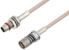 Slide-On BMA Plug Bulkhead to Snap-On BMA Jack Cable 6 Inch Length Using RG316 Coax - PE3C4940-6 - Pasternack
