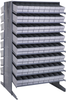 2 Side Sloped Rack, 16Shelves/144Bin/gry; Shelving Unit Type Quantum Storage - 44AC6410 - Newark, An Avnet Company