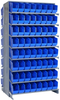 2 Side Sloped Rack, 16Shelves/128Bin/blu; Shelving Unit Type Quantum Storage - 44AC6375 - Newark, An Avnet Company