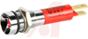 Indicator, Pnl-Mnt;LED;Red;8mm;24VDC;80mcd;Recessed Bezel;Satin Chrome - 70118224 - Allied Electronics, Inc.