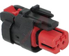 CONNECTOR, AMPSEAL 16, PLUG ASSEMBLY, 2POSITION, 14-18 AWG, RED - 70084741 - Allied Electronics, Inc.