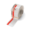 Brady B-595 Red / White Indoor / Outdoor Vinyl Thermal Transfer Continuous Thermal Transfer Printer Label Roll - 3 in Width - 100 ft Length - 113157 - 754473-99842 - R. S. Hughes Company, Inc.