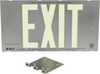 Brady Bradyglo B-355 Plastic Rectangle Silver Exit Sign - 15.25 in Width x 8.25 in Height - Glow in the Dark - TEXT: EXIT - 112654 - 754473-68469 - R. S. Hughes Company, Inc.